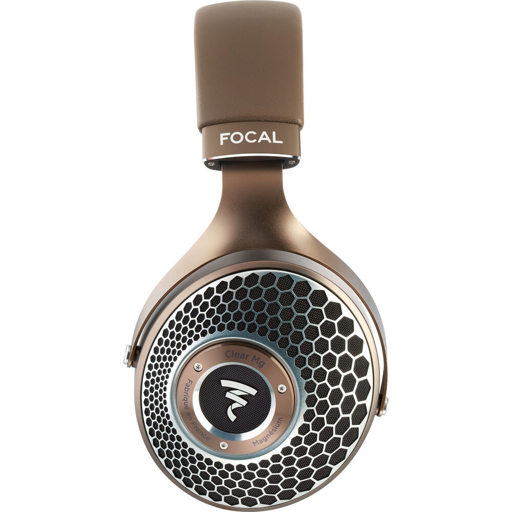 Focal Clear MG Circum-Aural Over-Ear Hi-Fi Headphones, Open-Back (Brown)