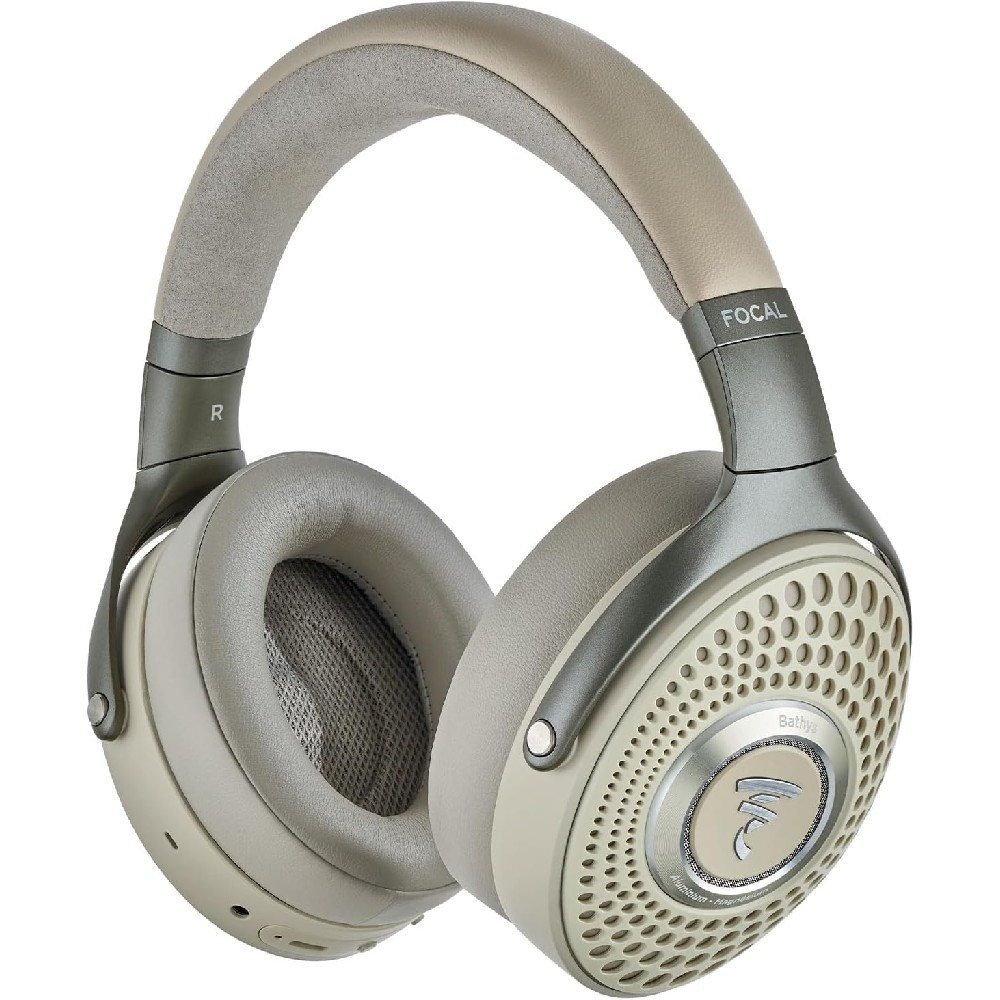 Focal Bathys Over-Ear Hi-Fi Bluetooth Active Noise Cancelling Headphones, Closed-Back (Dune)