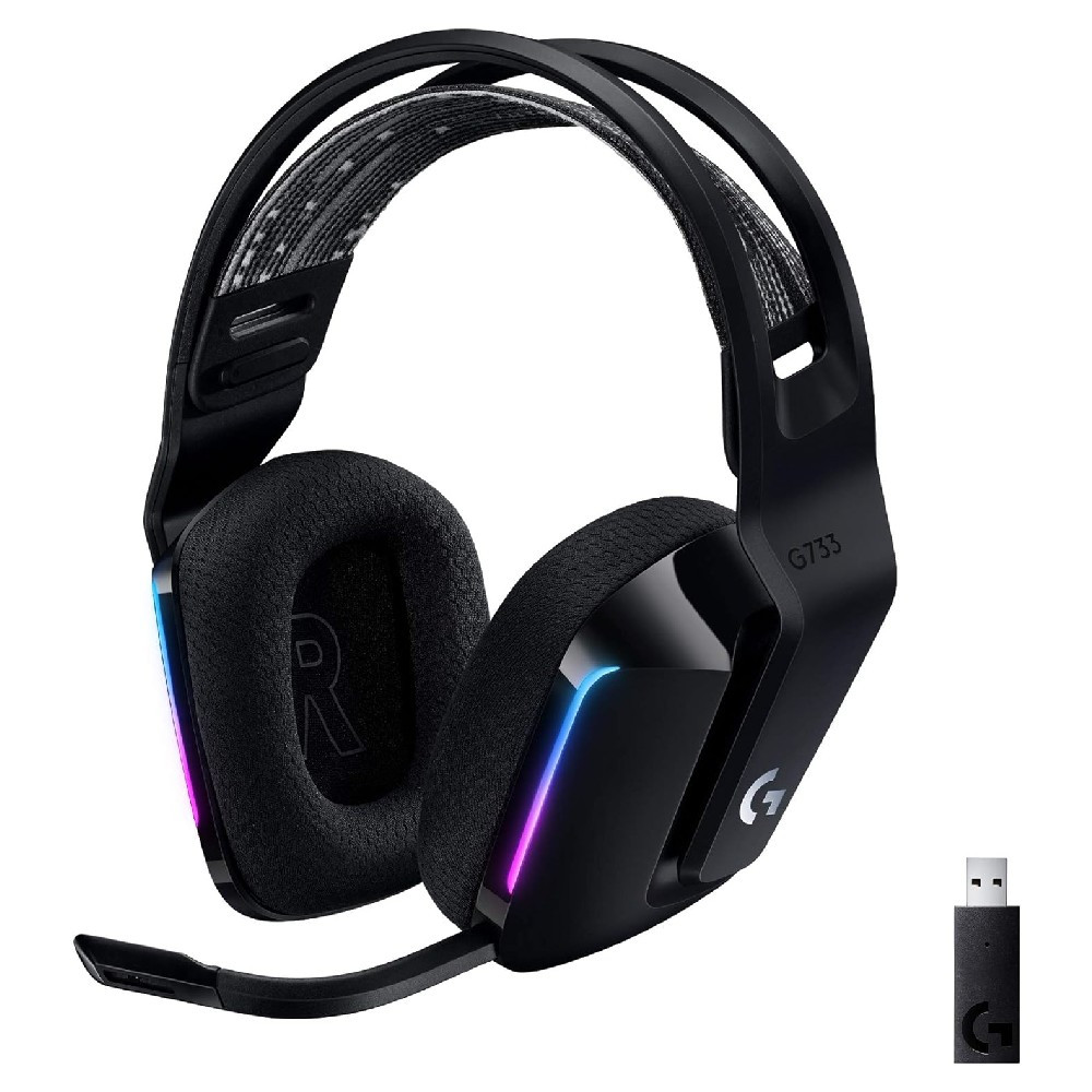 Logitech G733 Lightspeed Wireless RGB Gaming Headset (Black)