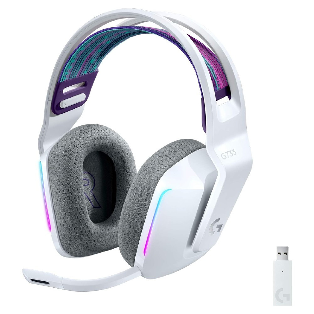 Logitech G733 Lightspeed Wireless RGB Gaming Headset (White)