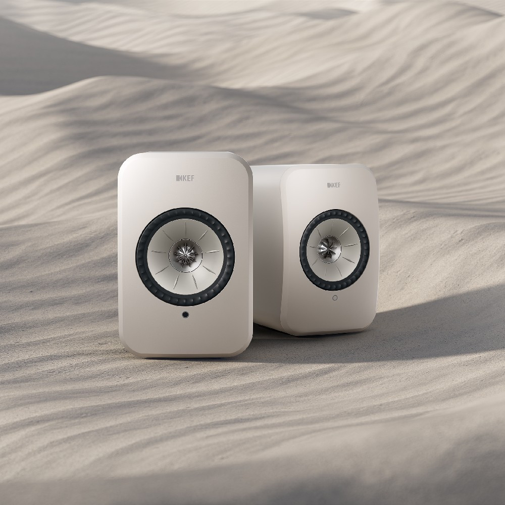 KEF LSX II LT Wireless Hi-Fi Speakers (Stone White)