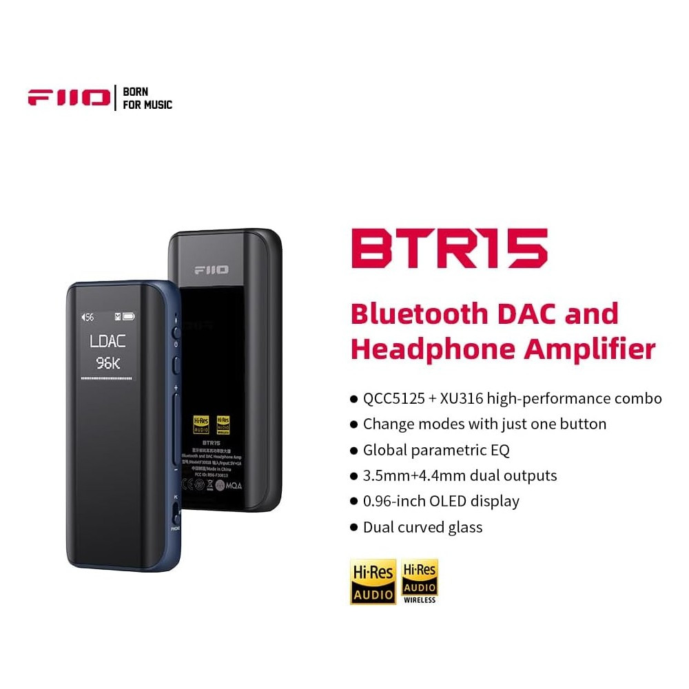 Fiio BTR15 Bluetooth DAC and Headphone Amplifier