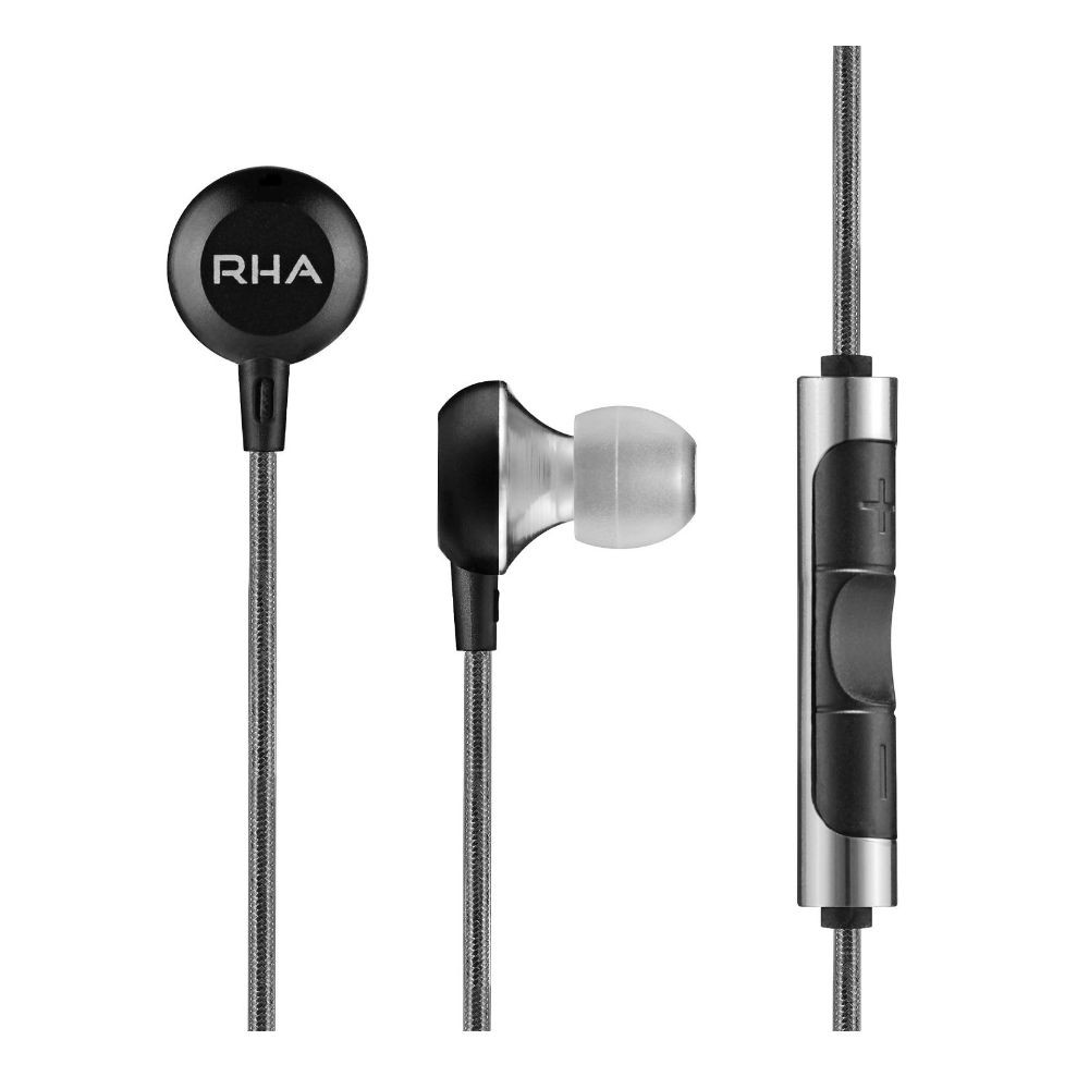 RHA MA600i Noise Isolating High Resolution In Ear Earphones (Black/Silver)