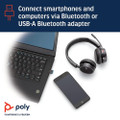 Poly Plantronics Voyager 4220 UC Stereo, Wireless Bluetooth Headset, USB-C