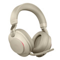 Jabra Evolve2 85 MS Stereo ANC, Wireless Bluetooth Headset, Link 380 Adapter, With Charging Stand, USB-A (Beige)