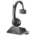 Poly Plantronics Savi 8210 UC Mono, Wireless DECT Headset, With D200 Wireless Dongle, With Charging Base, USB-A