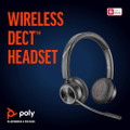 Poly Plantronics Savi 7320-M Office Stereo, Wireless DECT Headset, MS Teams