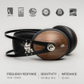 Meze Audio 99 Classics Over-Ear Headphones, Closed-Back (Walnut Gold)