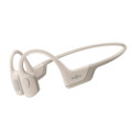 Shokz Openrun Pro Bone Conduction Wireless Bluetooth Headphones, Open-Ear, Standard Size (Beige)