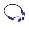 Shokz Openrun Bone Conduction Wireless Bluetooth Headphones, Open-Ear, Standard Size (Blue)