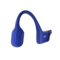 Shokz Openrun Bone Conduction Wireless Bluetooth Headphones, Open-Ear, Standard Size (Blue)