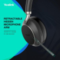 Yealink BH76 Dual, Wireless Bluetooth Headset, Wireless Charging Stand, MS Teams, USB-A Dongle (Black)