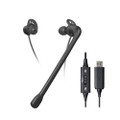 Audio-Technica ATH-202USB Inner-Ear USB Headset, USB-A (Black)