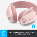 Logitech Zone Vibe 100, Wireless Bluetooth Headset (Rose)