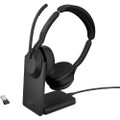 Jabra Evolve2 55 MS Stereo ANC, Wireless Bluetooth Headset, With Charging Stand, USB-A