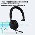 Yealink UH38 Mono MS Teams, Wired USB Headset, USB-C