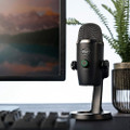 Logitech Blue Yeti Nano Premium Dual-Pattern USB Microphone with Blue VO!CE (Blackout)