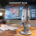 Logitech Blue Yeti Premium Premium Multi-Pattern USB Microphone with Blue VO!CE (Silver)