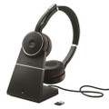Jabra Evolve 75+ UC Stereo ANC, Wireless Bluetooth Headset, Link 370 Adapter, With Charging Stand, USB-A