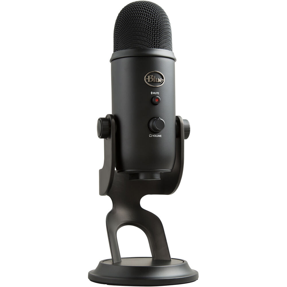 Logitech Blue Yeti Premium Premium Multi-Pattern USB Microphone with Blue  VO!CE (Blackout)