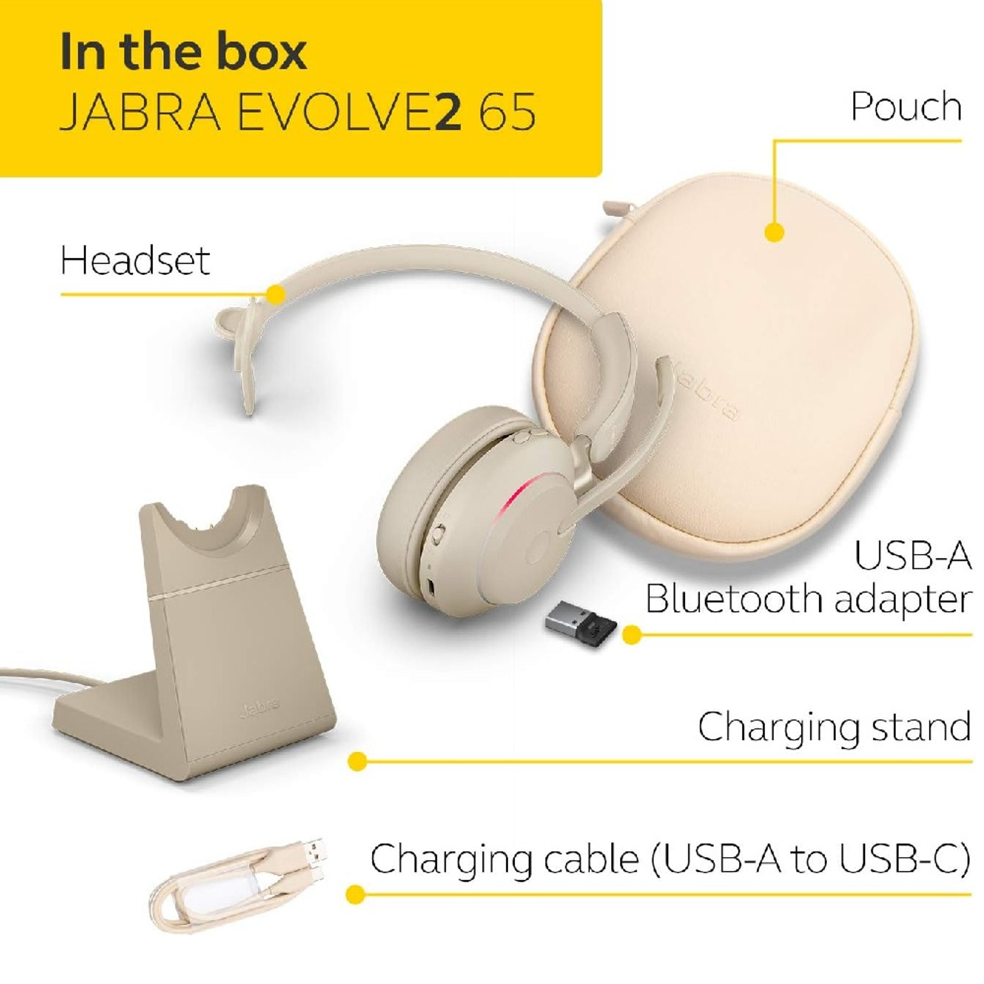 Jabra Evolve2 65 Headset - USB-A MS