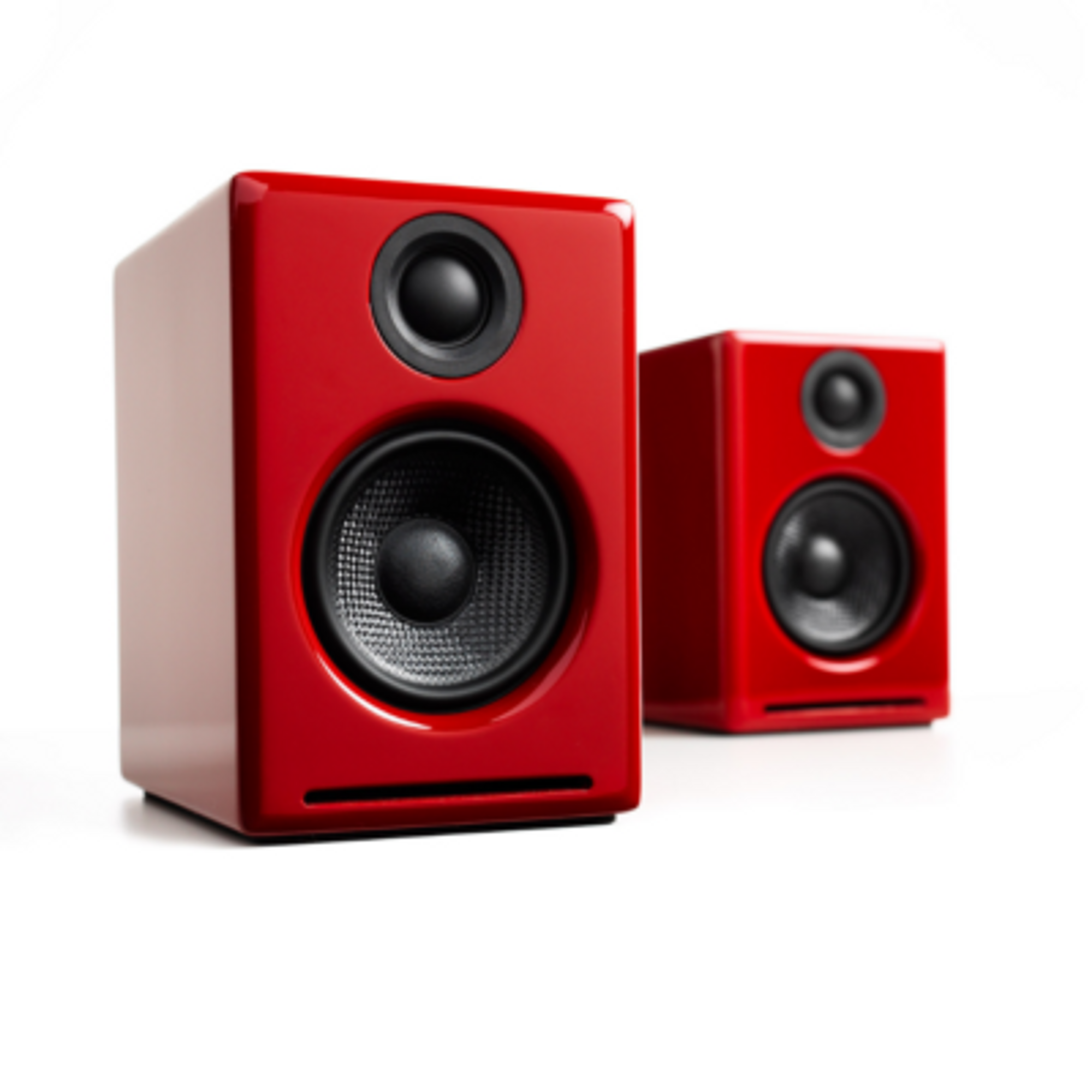 audioengine A2+WIRELESS HI-GLOSS REDテレビ・オーディオ・カメラ