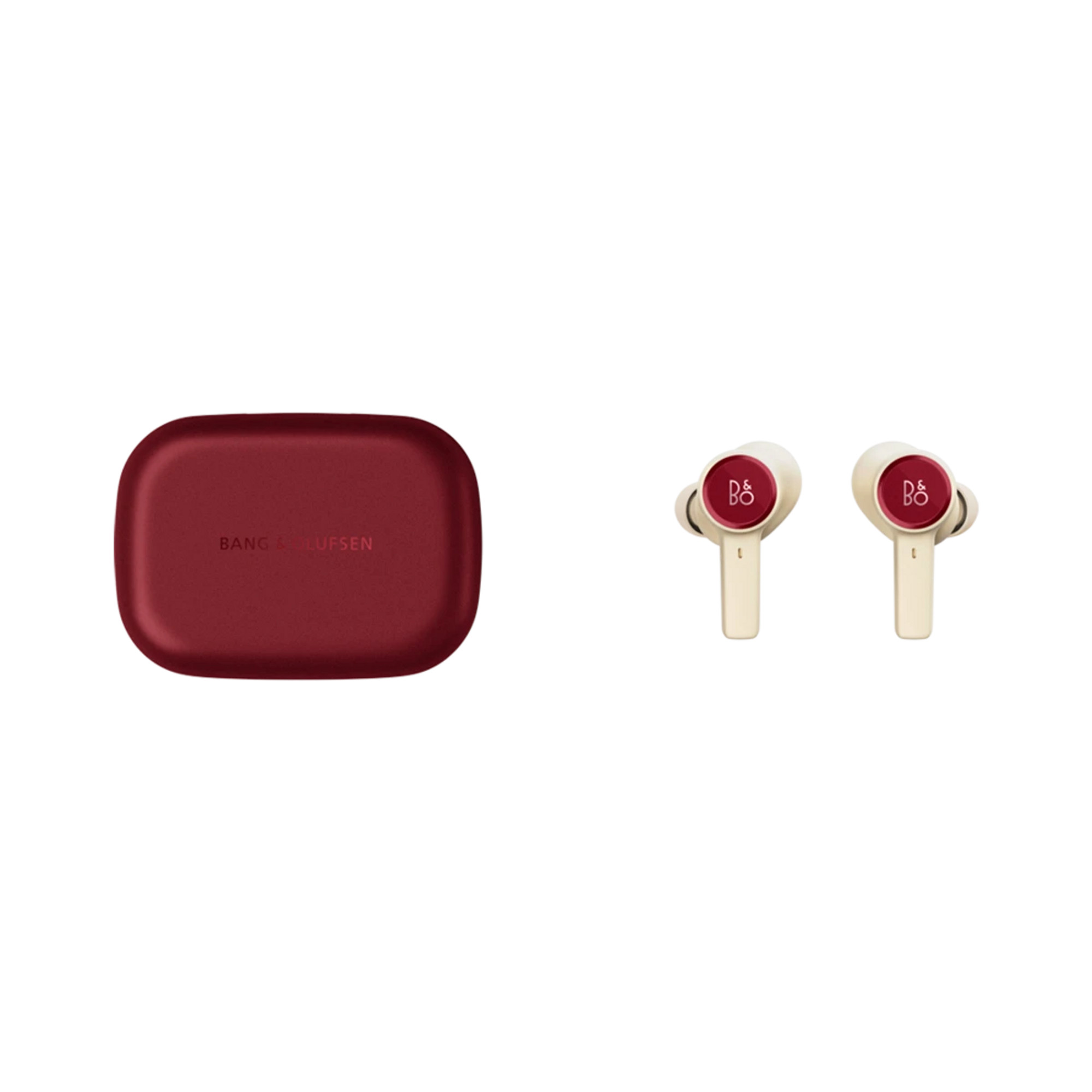 Bang u0026 Olufsen Headphones | Bang u0026 Olufsen Beoplay EX Adaptive Noise  Cancelling Wireless Earbuds With Wireless Charging Case (Lunar Red)