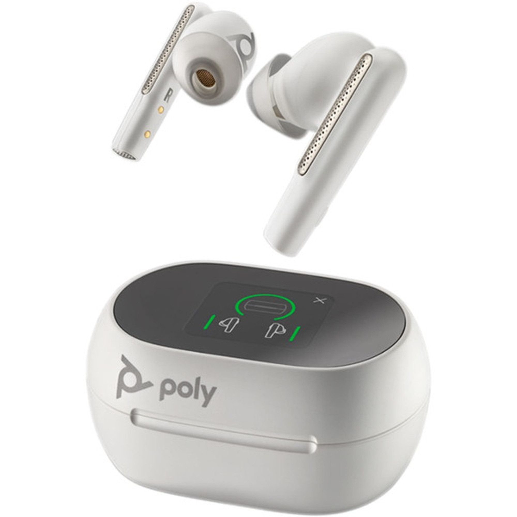 Poly Plantronics USB-A, Plantronics | (216754-01 / | Poly UC Voyager Plantronics True Earbuds 60+ Free (White) Voyager Headsets | Poly Charging Free HEADPHONES 7Y8G5AA) Case With Wireless Plantronics Touchscreen 60+ | Singapore Poly