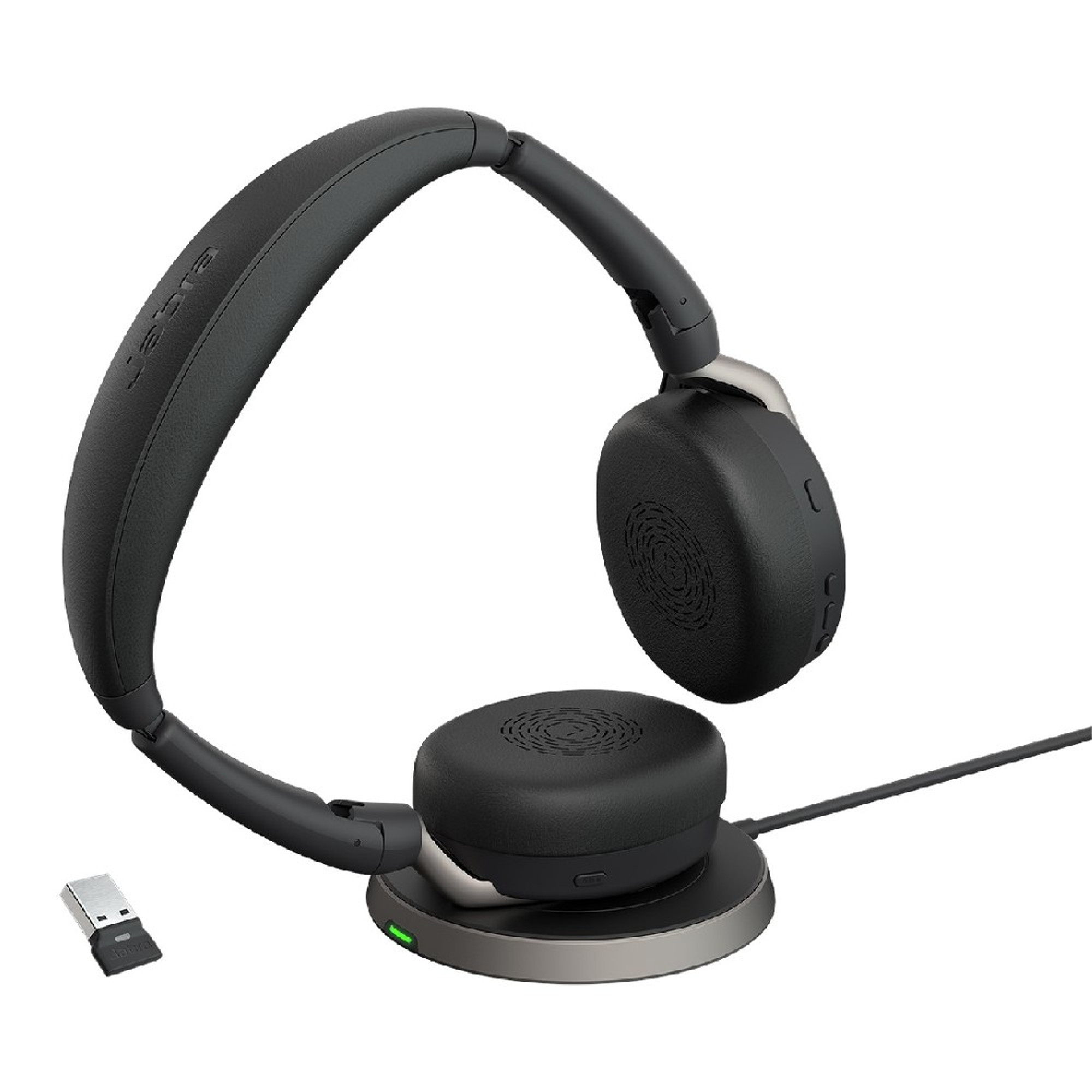 Jabra Singapore | Jabra Headsets | Jabra Evolve2 | Jabra Evolve2 65 Flex UC  Stereo ANC, Wireless Bluetooth Headset, With Wireless Charger, USB-A  (26699-989-989) | HEADPHONES