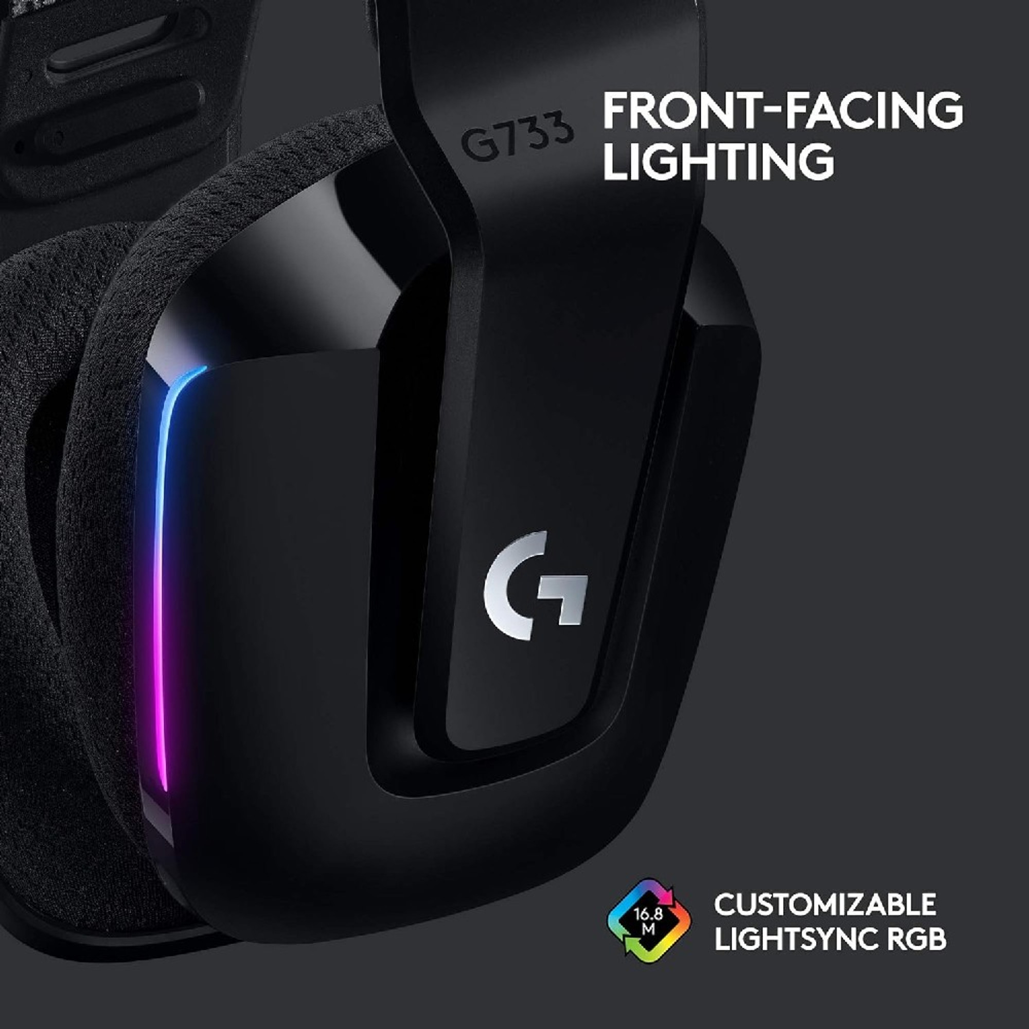 Logitech G733 LIGHTSPEED Wireless RGB Gaming Headset PRO-G DTS Headphone X  2.0 surround sound Suitable for computer gamers