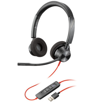 Poly Plantronics Blackwire 3320-M Teams Stereo Office Headset, USB-A