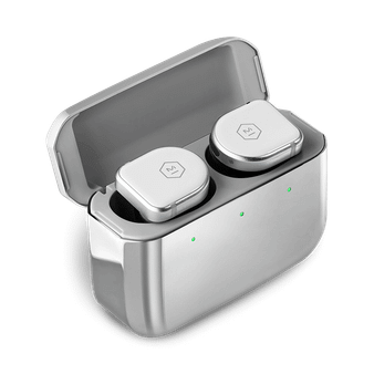 Master & Dynamic MW08 Active Noise-Cancelling True Wireless Earbuds (White Ceramic / Stainless Steel Case)
