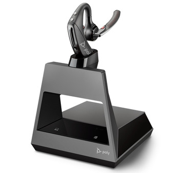 Poly Plantronics Voyager 5200 Office, Wireless Bluetooth Headset, 1-Way Base, USB-A