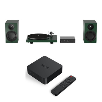 Pro-Ject Colourful Audio System E All-In-One True Analog HiFi Stereo System (Satin Green) with WiiM Pro Plus Pro-Ject Colourful Audio System E All-In-One True Analog HiFi Stereo System (Satin Green) with WiiM Pro Plus