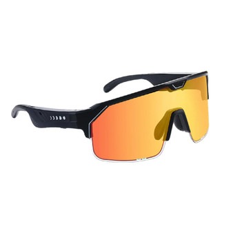 Chamelo Music Shield Sport Smart Sunglasses with Audio (Matte Black / Fire)