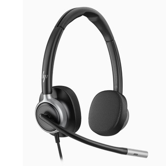 HP Poly Mission 625 Stereo USB Wired Headset, USB-C/A (Leatherette)