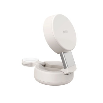 Belkin UltraCharge Pro 2-in-1 Convertible Magnetic Charger with Qi2 25W (White)