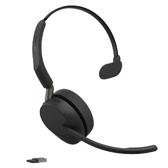 Jabra Evolve3 65 UC Mono, Wireless Bluetooth Headset, Link 390 Adapter, USB-A