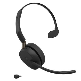 Jabra Evolve3 65 MS Mono, Wireless Bluetooth Headset, Link 390 Adapter, USB-C