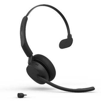 Jabra Evolve3 45 UC Mono ANC, Wireless Bluetooth Headset, Link 390 Adapter, USB-C