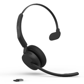 Jabra Evolve3 45 UC Mono ANC, Wireless Bluetooth Headset, Link 390 Adapter, USB-A