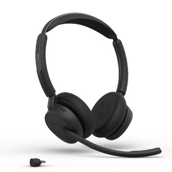 Jabra Evolve3 45 MS Stereo ANC, Wireless Bluetooth Headset, Link 390 Adapter, USB-C