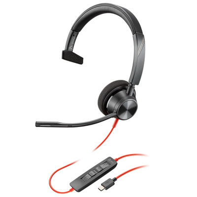 Poly Plantronics Blackwire 3310 UC Mono Office Headset, USB-C