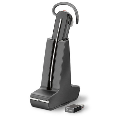 Poly Plantronics Savi 8240-M Convertible Wireless DECT Headset, MS Teams, With D200 Adapter, With Charging Base, USB-A