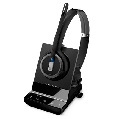 EPOS Sennheiser Impact SDW 5066 Stereo, Wireless DECT Headset, Triple Connectivity - Deskphone, Computer, Mobile, With Base Station