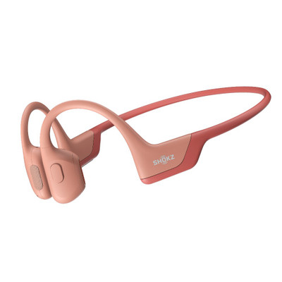 Shokz Openrun Pro Bone Conduction Wireless Bluetooth Headphones, Open-Ear, Standard Size (Pink)