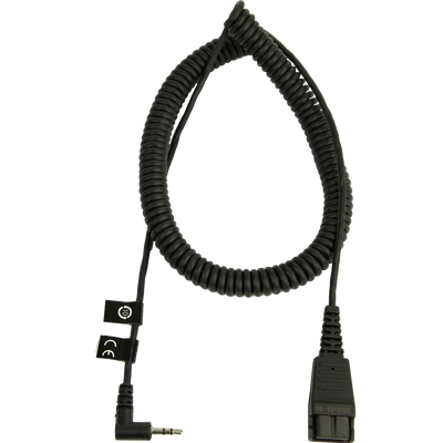 Jabra Modular Quick Disconnect (QD) To 2.5mm Jack, Coiled Cord, 2m