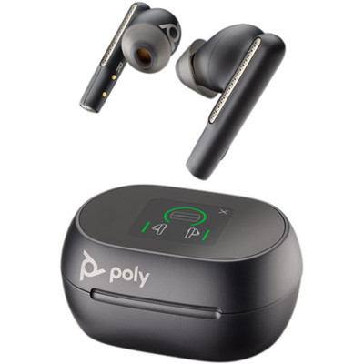 Poly Plantronics Voyager Free 60+ UC With Touchscreen Charging Case USB-A, True Wireless Earbuds (Black)