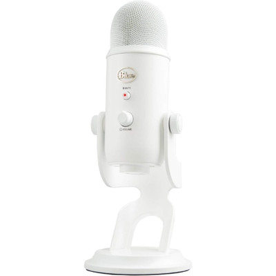 Logitech Blue Yeti Premium Premium Multi-Pattern USB Microphone with Blue VO!CE (Whiteout)