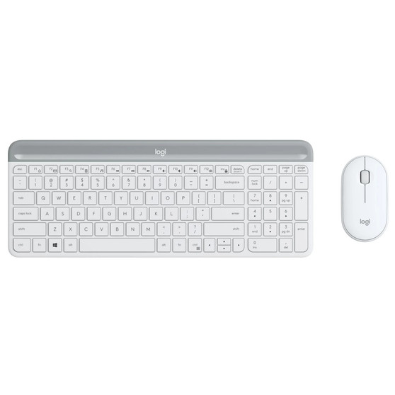 Logitech MK470 Slim Wireless Keyboard and Mouse Combo, Standard Receiver (USB-A) (Off-White)